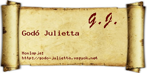 Godó Julietta névjegykártya